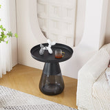 Round Glass Coffee Table Sofa End Table, Nightstand