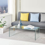 Premium Tempered Glass Coffee Table,Clear Coffee Table For living Room