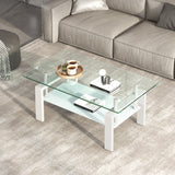 Modern glass coffee table luxury center table for living room